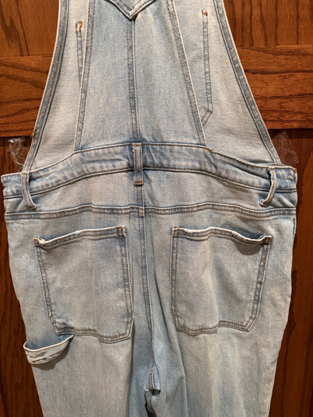 wild fable Light Blue Denim Overalls with Contrast Stitching - Picture 6 of 6